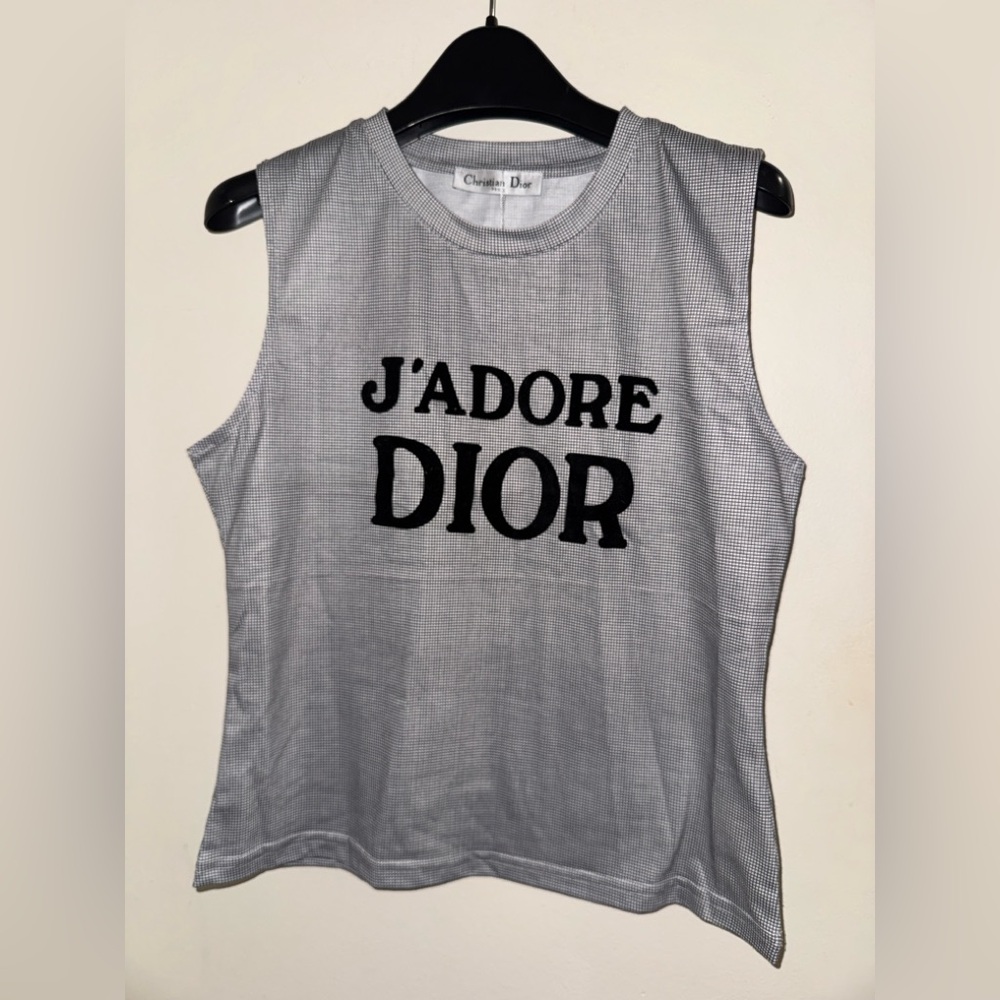 SOLD Gingham J’Adore Gray Sleeveless Top
